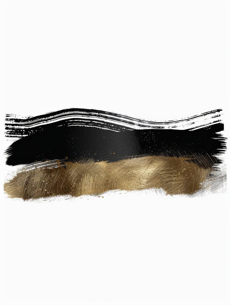 Gold And Black Brush Strokes 47