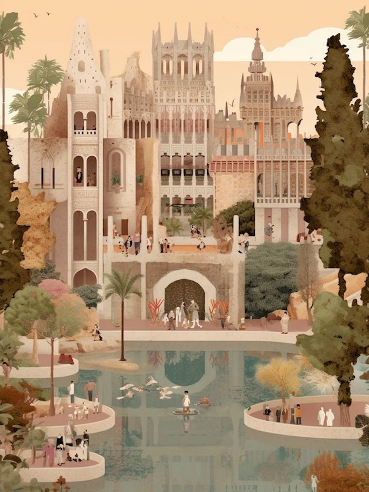 Park Of The Ciutadella Barcelona Spain