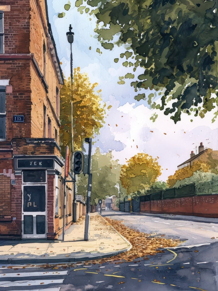 Havering London Borough   Street Watercolour 2
