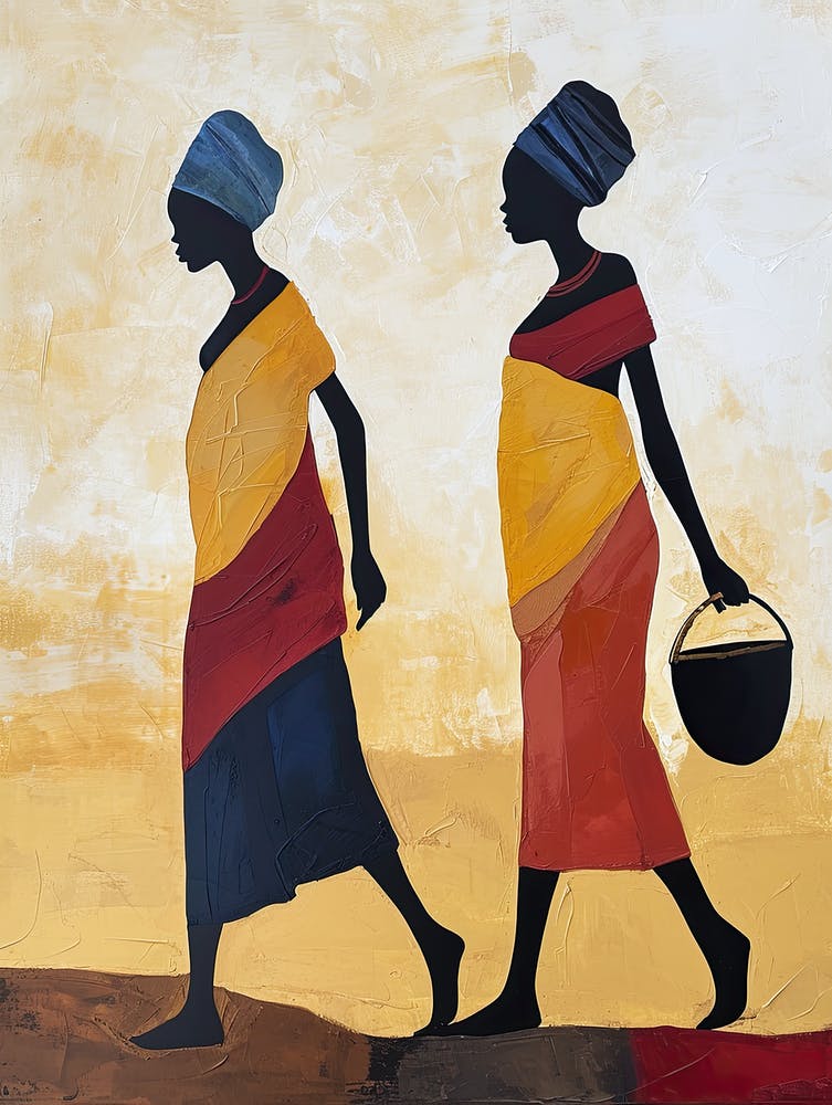 The African Women; A Boho Fresco