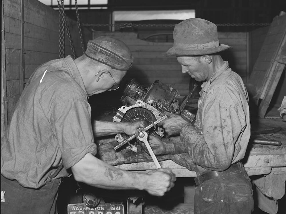 Repairing Tractor, Colfax, Washington By Russell Lee