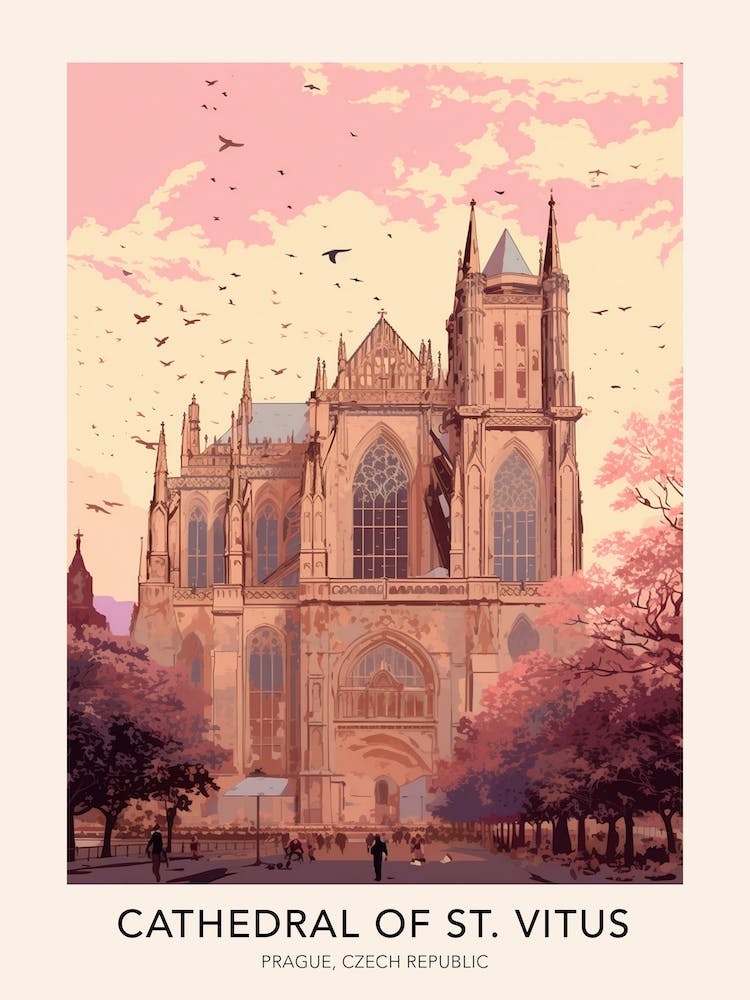 The Cathedral Of St Vitus Prague Czech Republic Travel Poster