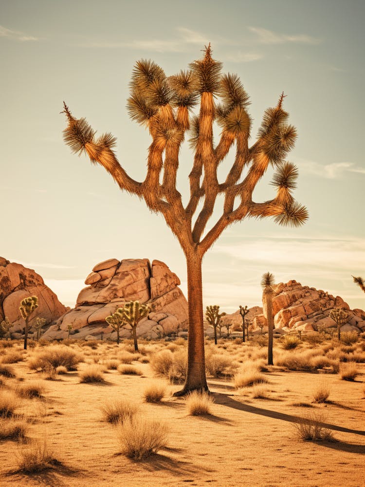 Photograph Of A Joshua Trees In Mojave Desert 3