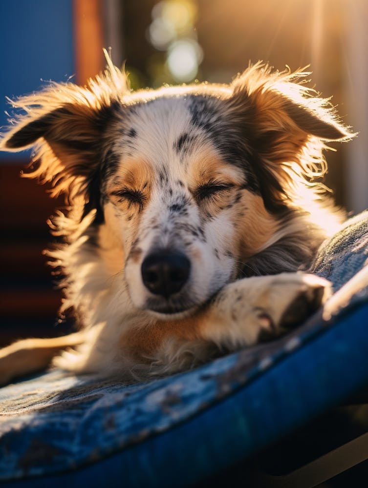 Dog Sleeping In The Sun