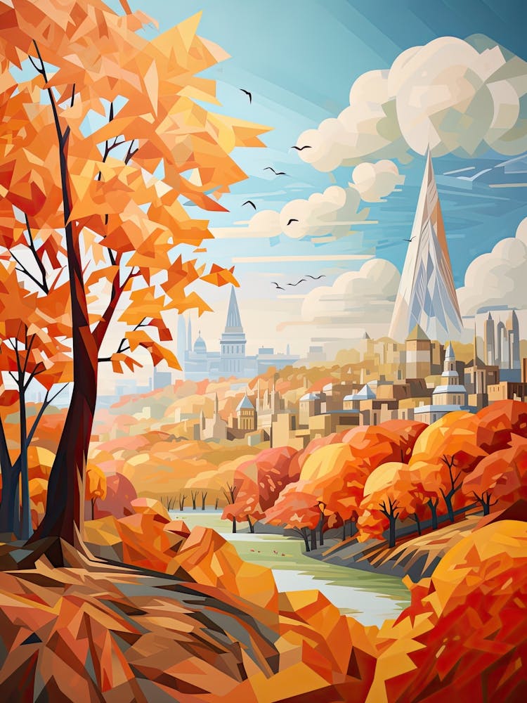 London View   Geometric Vector Illustration 4