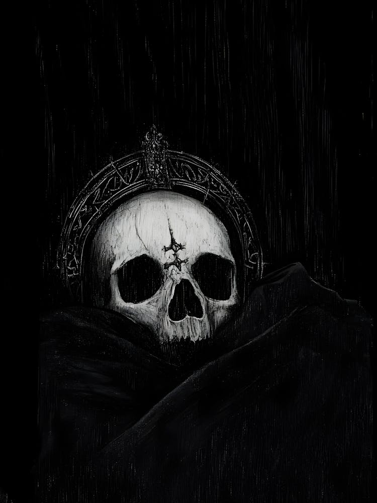 Skull In The Rain 1