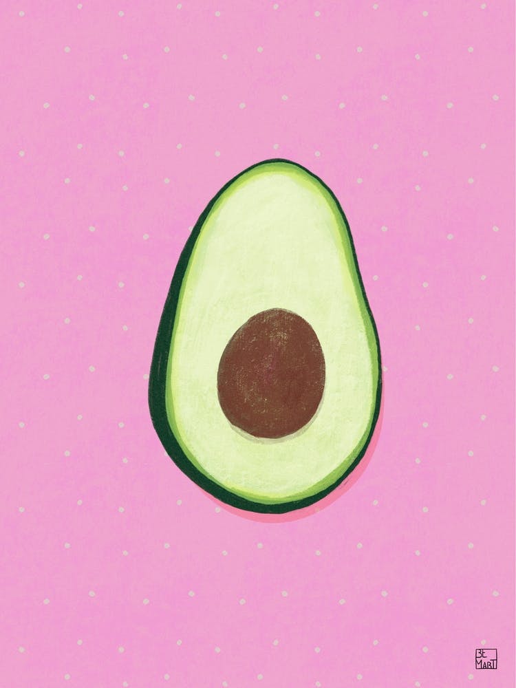 Avocado On Pink