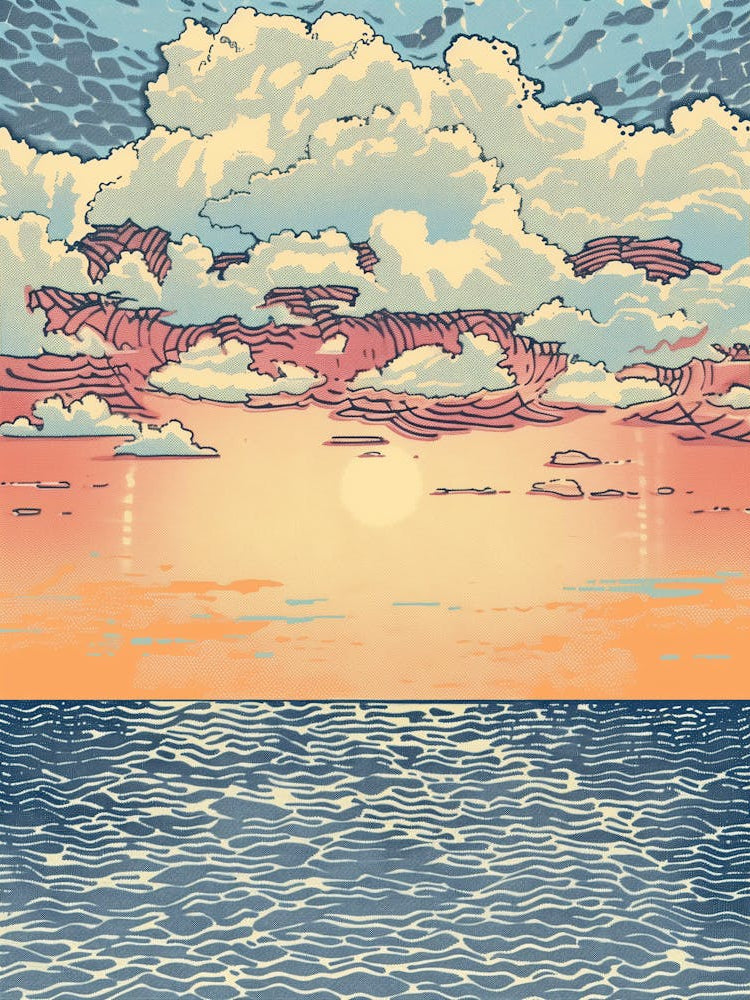 Sunset Over The Sea 1