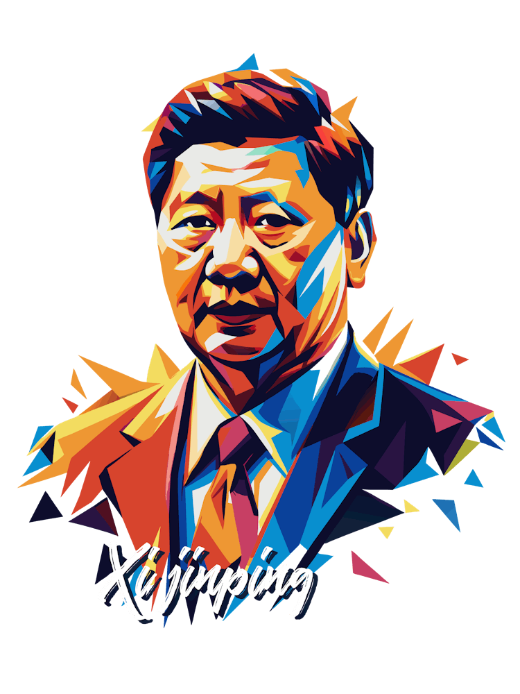 Xi Jinping 01 Portrait WPAP Pop Art