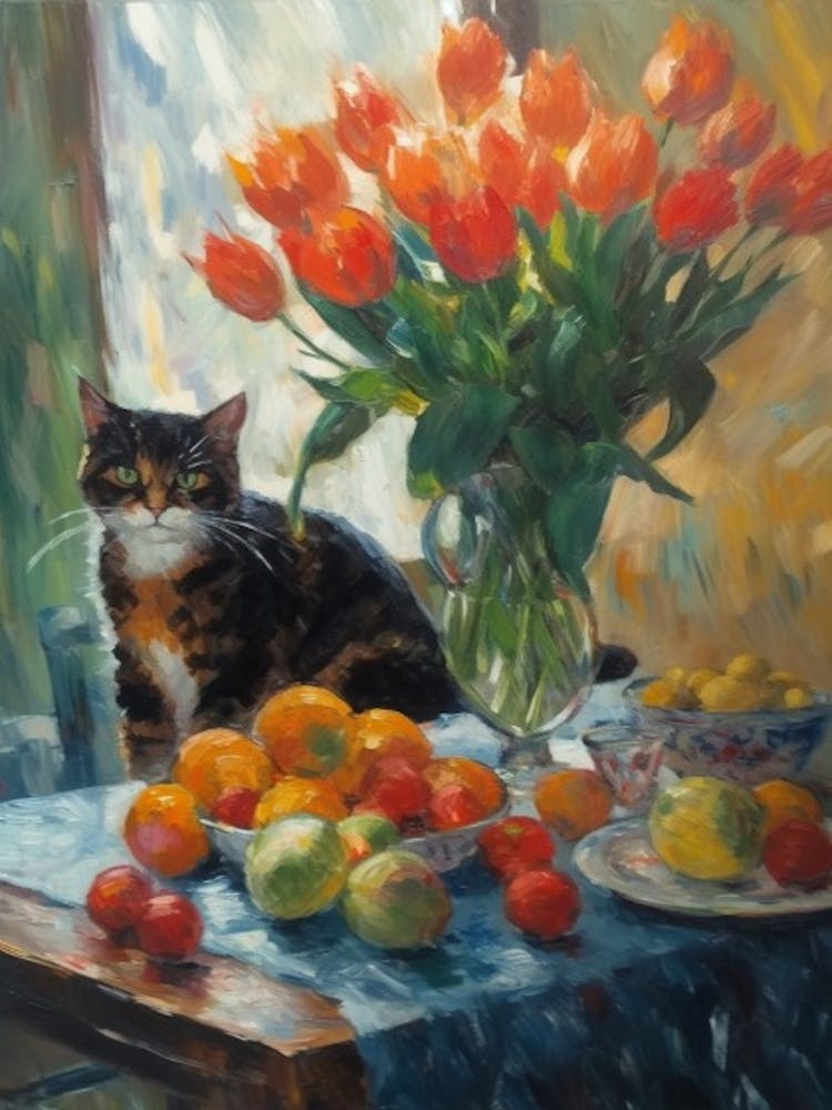 Tulip With A Cat 1