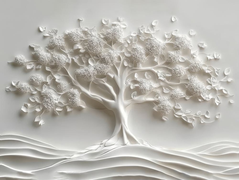 Arbre Blanc 3D 4