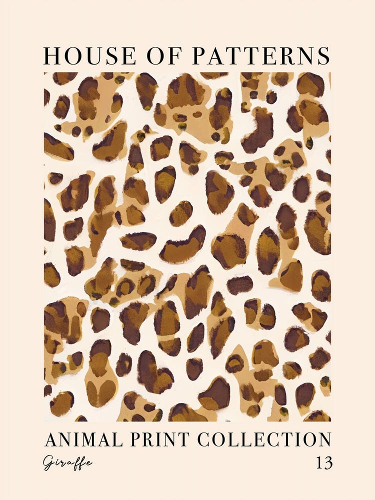 House Of Patterns Giraffe Animal Print Pattern 2