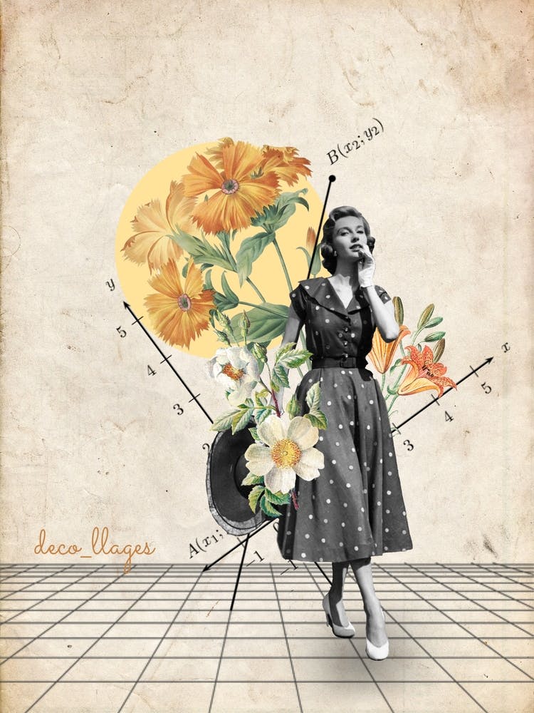 Jeune femme fleurie