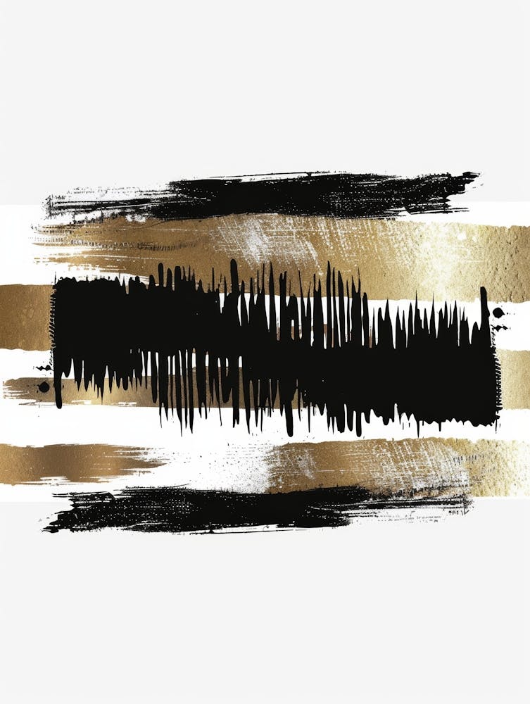 Gold Sound Wave Canvas Print
