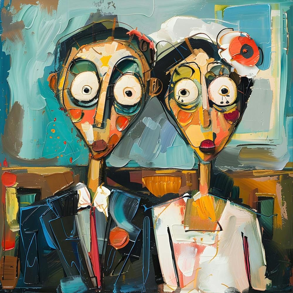 Whimsical Duality: An Ode to Eccentric Love