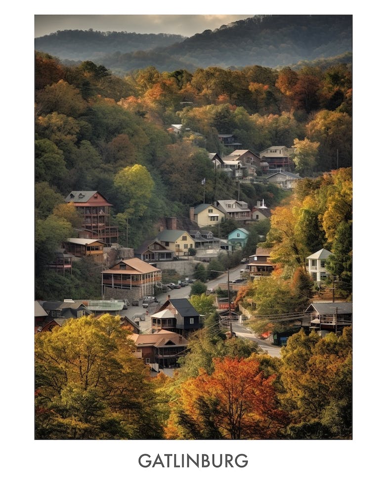 Gatlinburg Aquarell 1 Reiseplakat