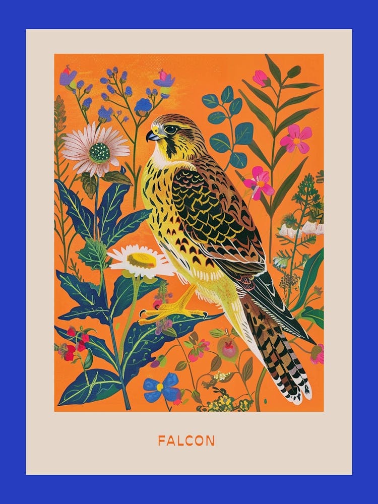 Spring Birds Poster Falcon 3