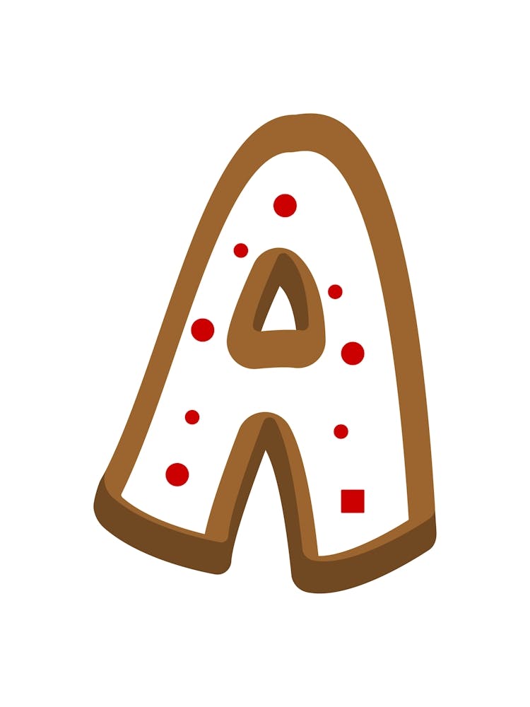 Gingerbread Decorative Letters Living Room Holiday Display 01