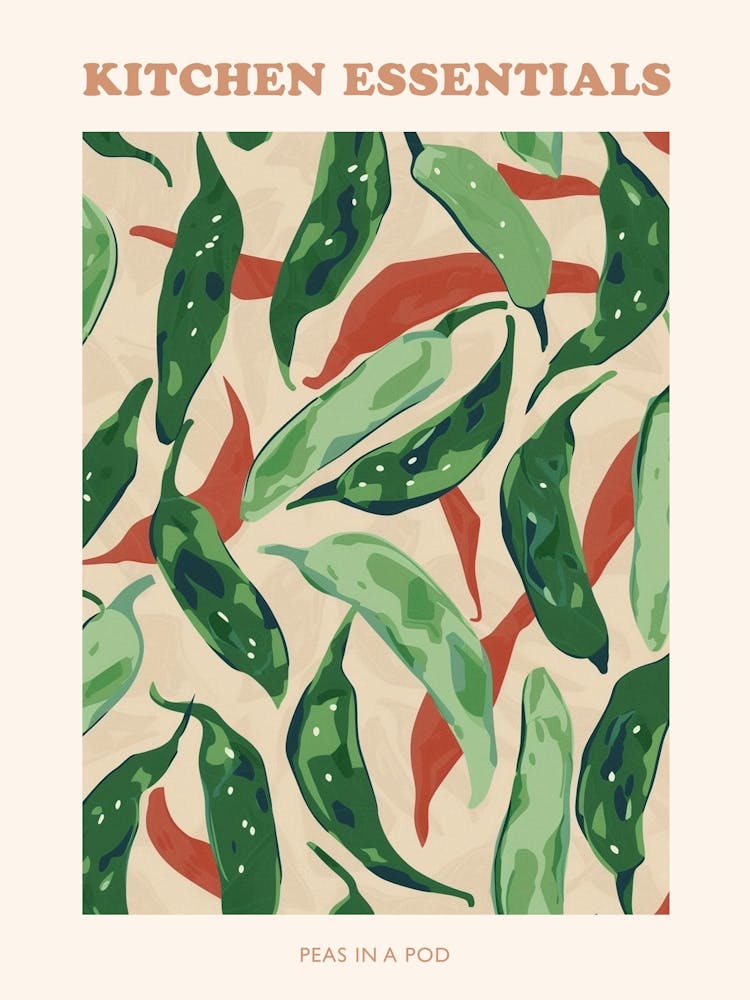 Peas In A Pod Abstract Pattern Poster 1