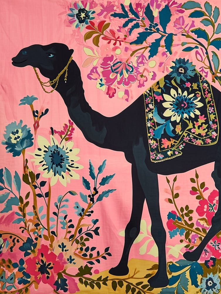 Floral Animal Painting Camel 3