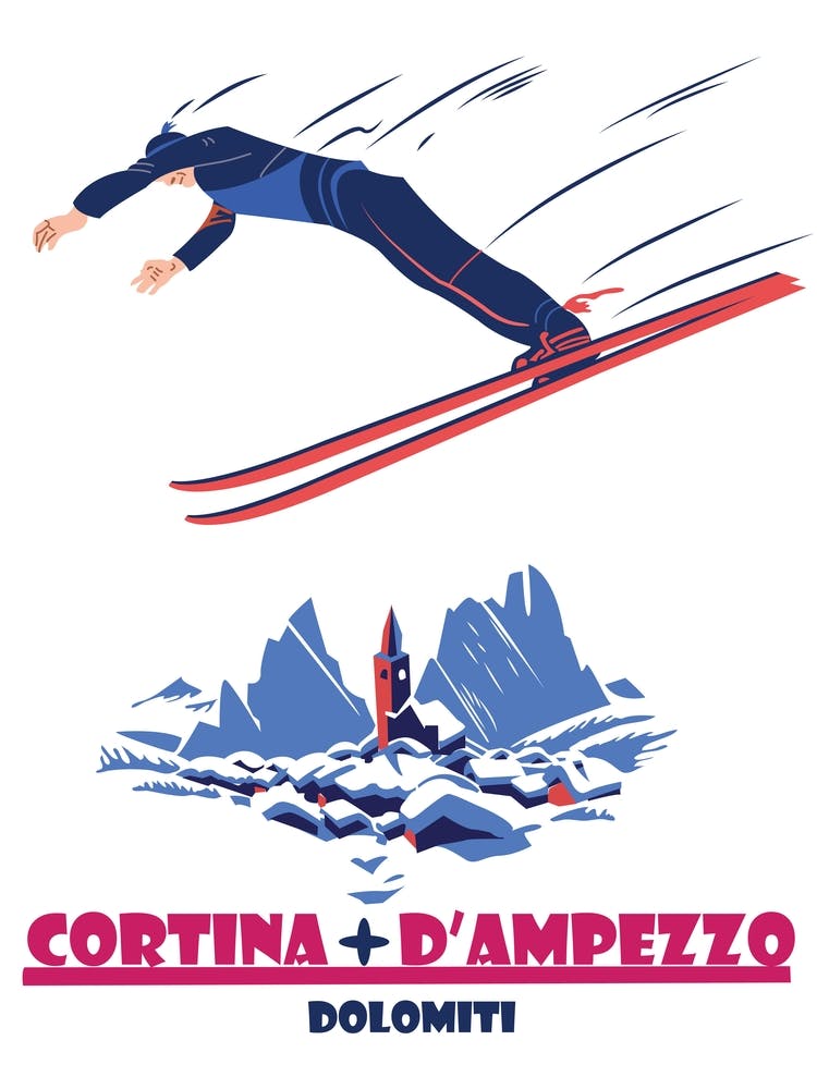 Ski Jump At Cortina Di Ampezzo