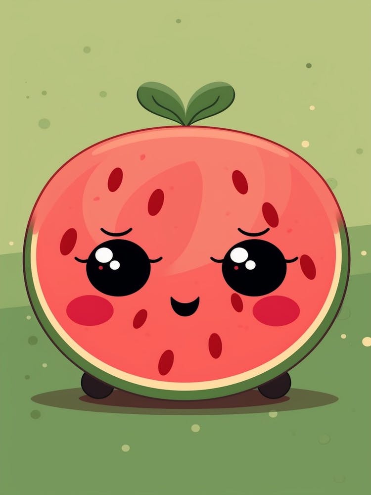 Watermelon Kawaii Illustration 2
