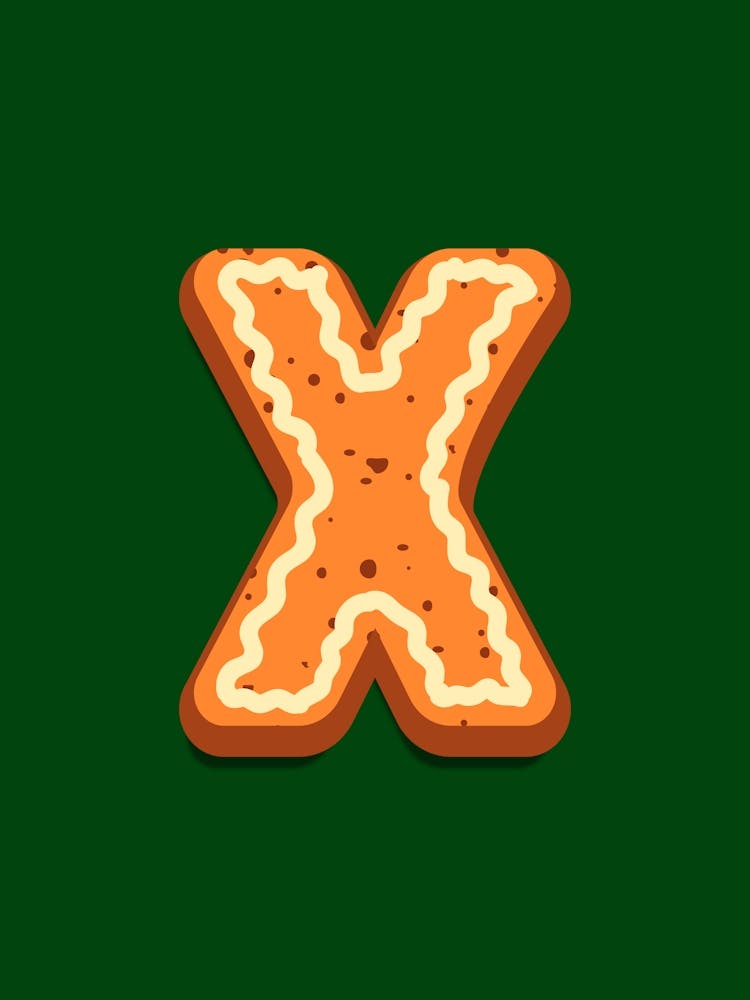 Gingerbread Christmas Letters Living Room Holiday Display Green 24