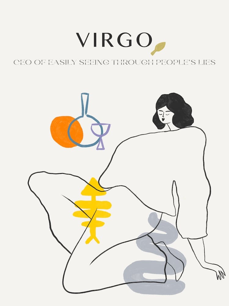 Virgo Zodiac Sign One Line
