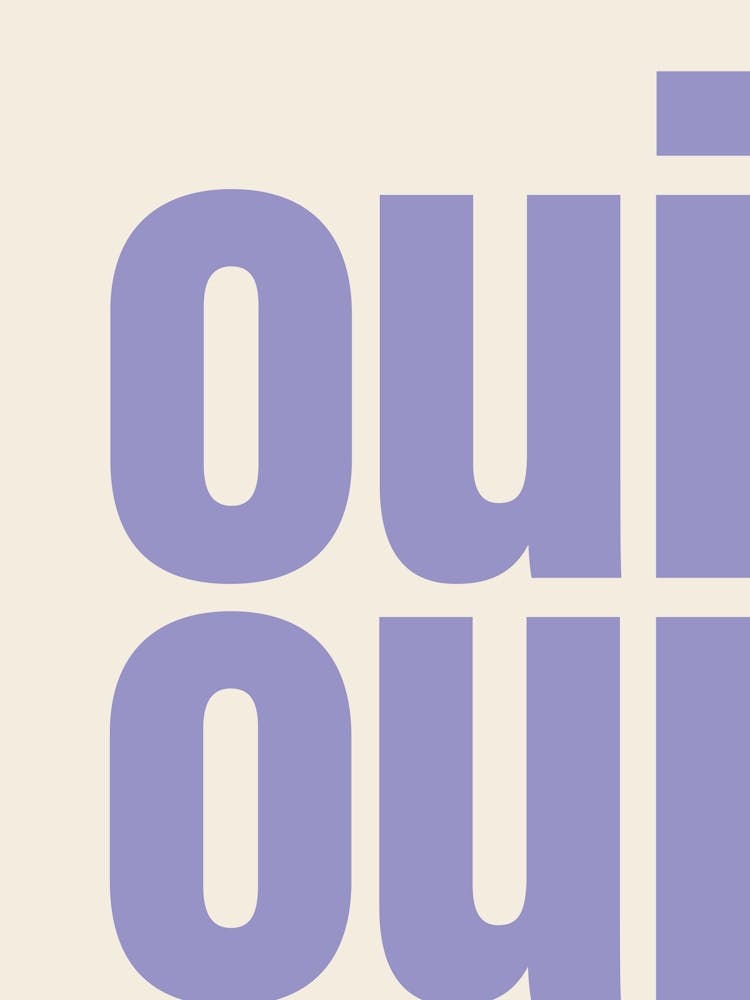 Oui Oui Typografie - Indigo