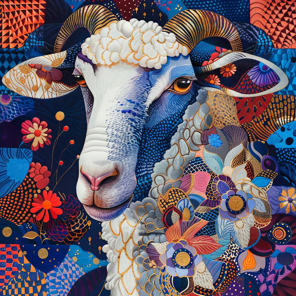 Patchwork Quilted Sheep 2