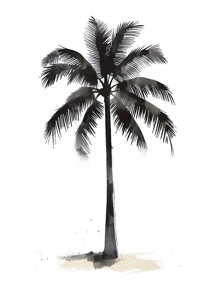 Palm Tree Pixel Illustration 4
