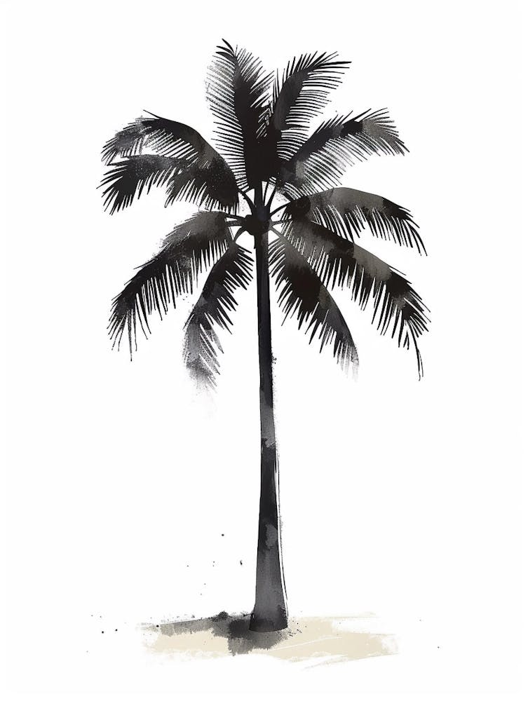 Palm Tree Pixel Illustration 4