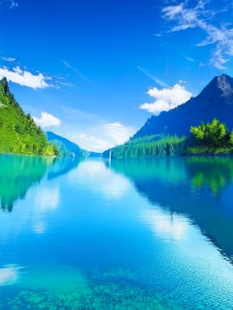 Blue Lake Landscapes Waterscape Photography 2