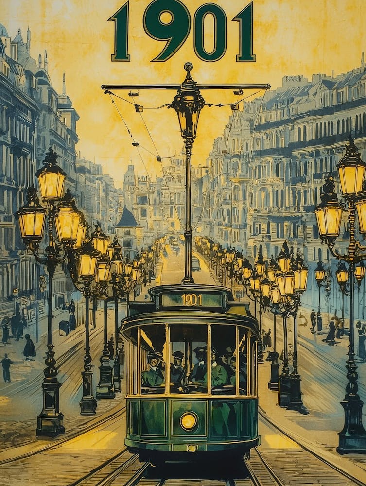 Aihrgdesign A Vintage Travel Poster Of An Electric Tram Glidi 25bf6cc8 D0c6 4d3f 9e12 7cfffa85fc8d 0