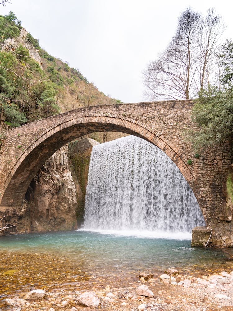 Old Arch Bridge In Greece