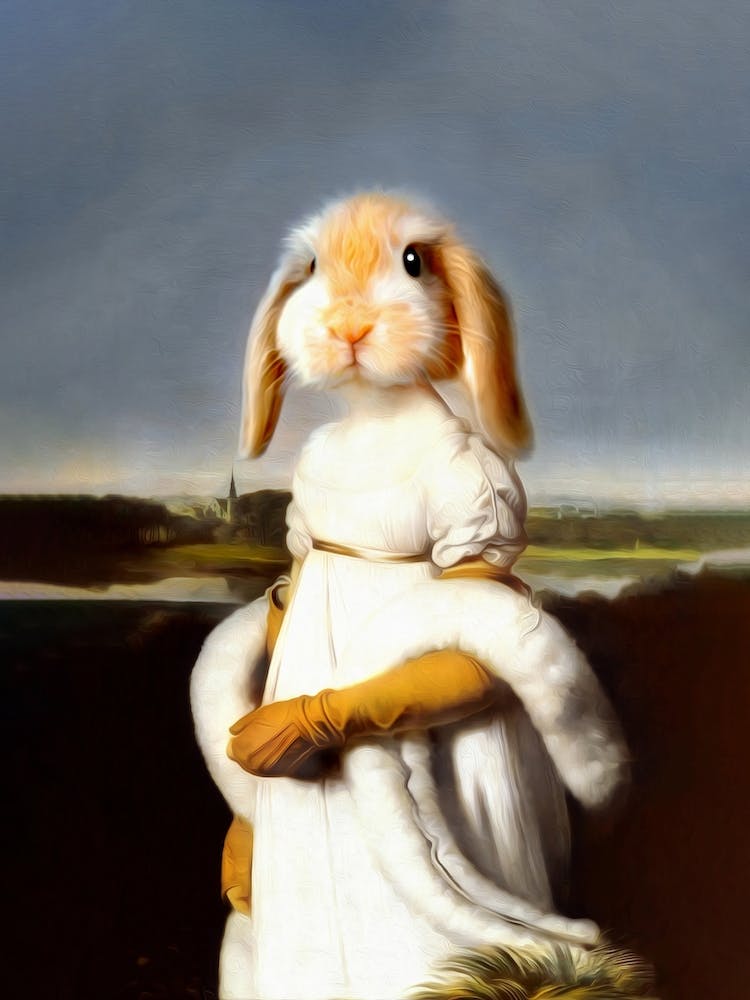 Stylish Lady Dominiqe Rabbit Pet Portraits