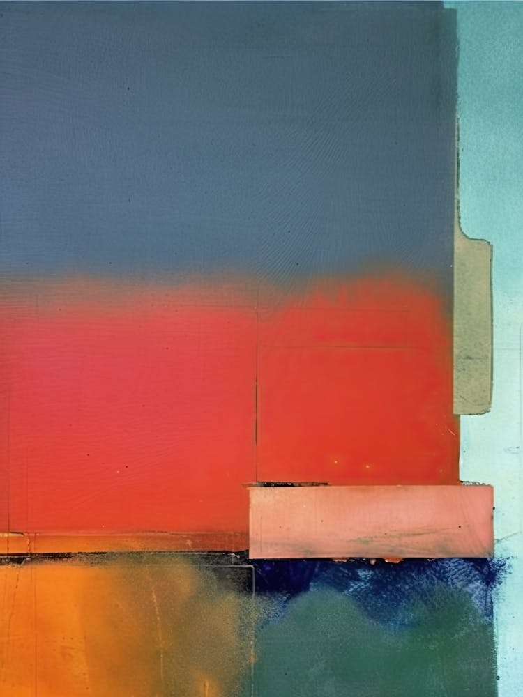 Red And Blue Abstract Painting 1