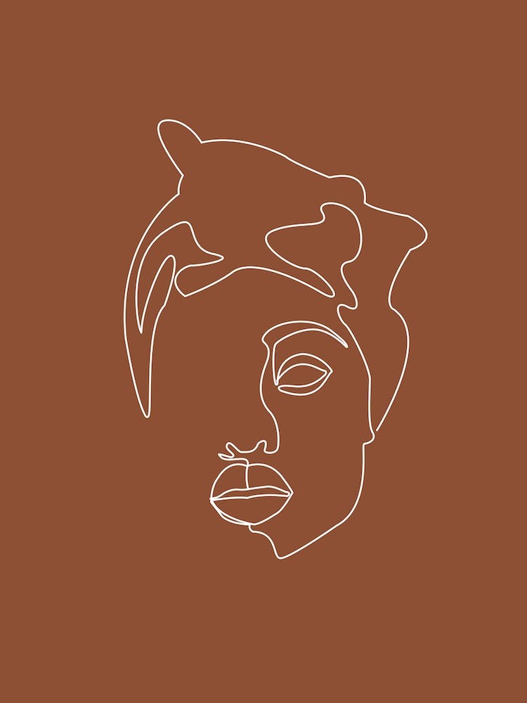 Piece By Piece Minimal Line Portrait