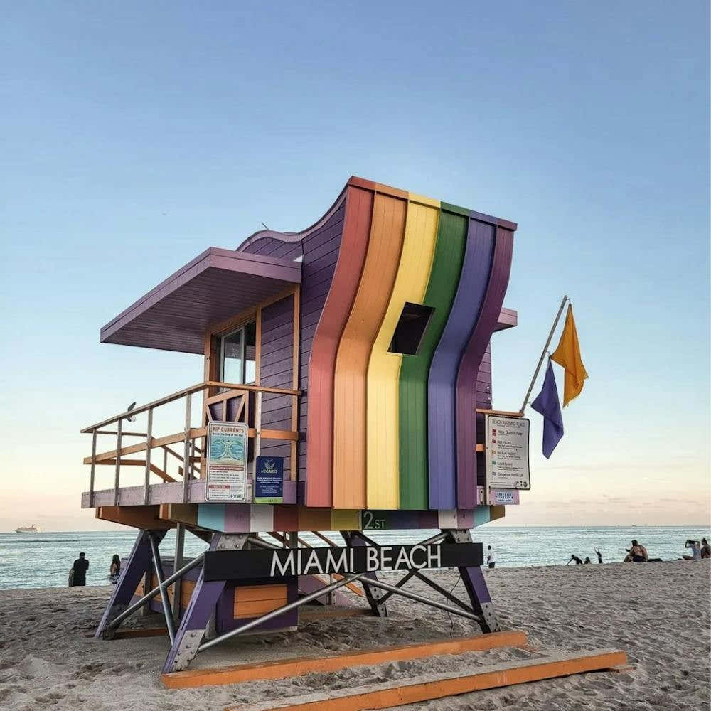 Lifeguard Stand At Miami Beach