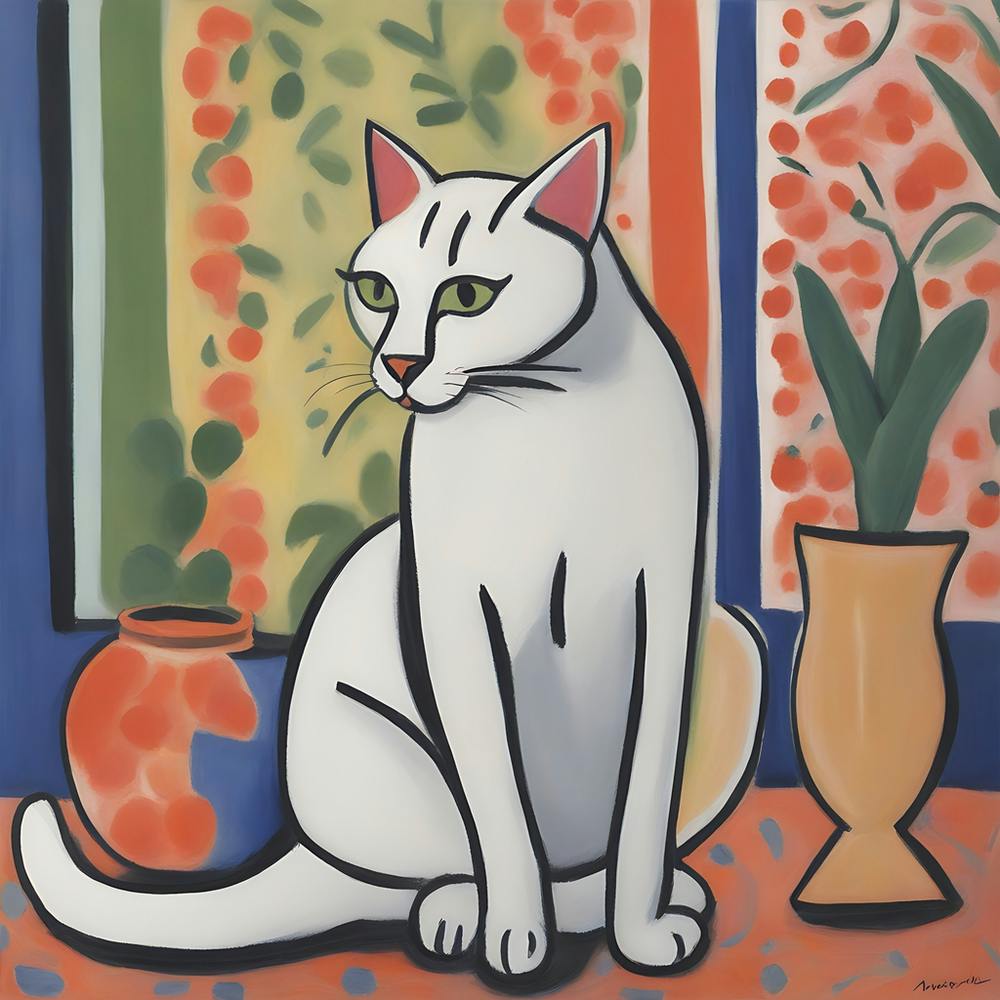 Cat In Front Of Window