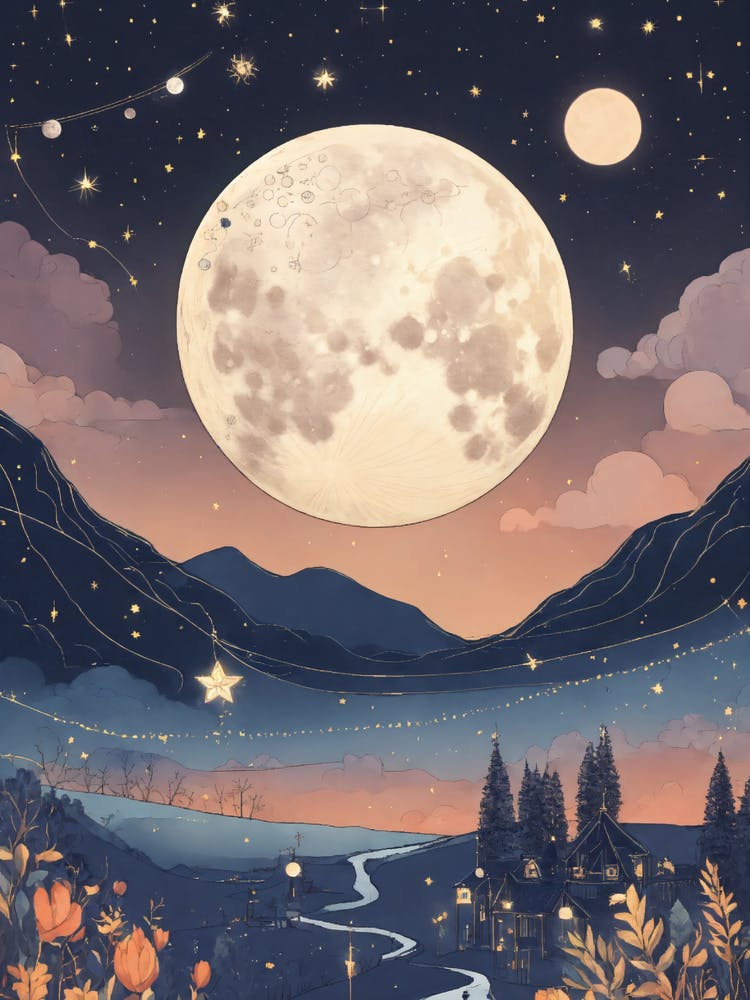 Moon And Stars 6