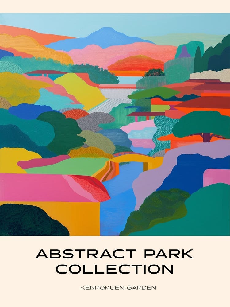 Abstraktes Park-Kollektion Poster Kenrokuen Garden Kanazawa Japan 1