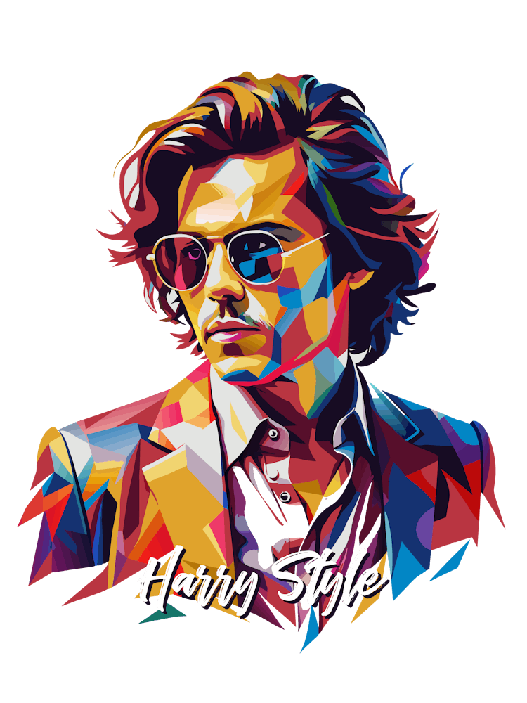 Harry Style 03 Portrait Music Icon Style WPAP Pop Art
