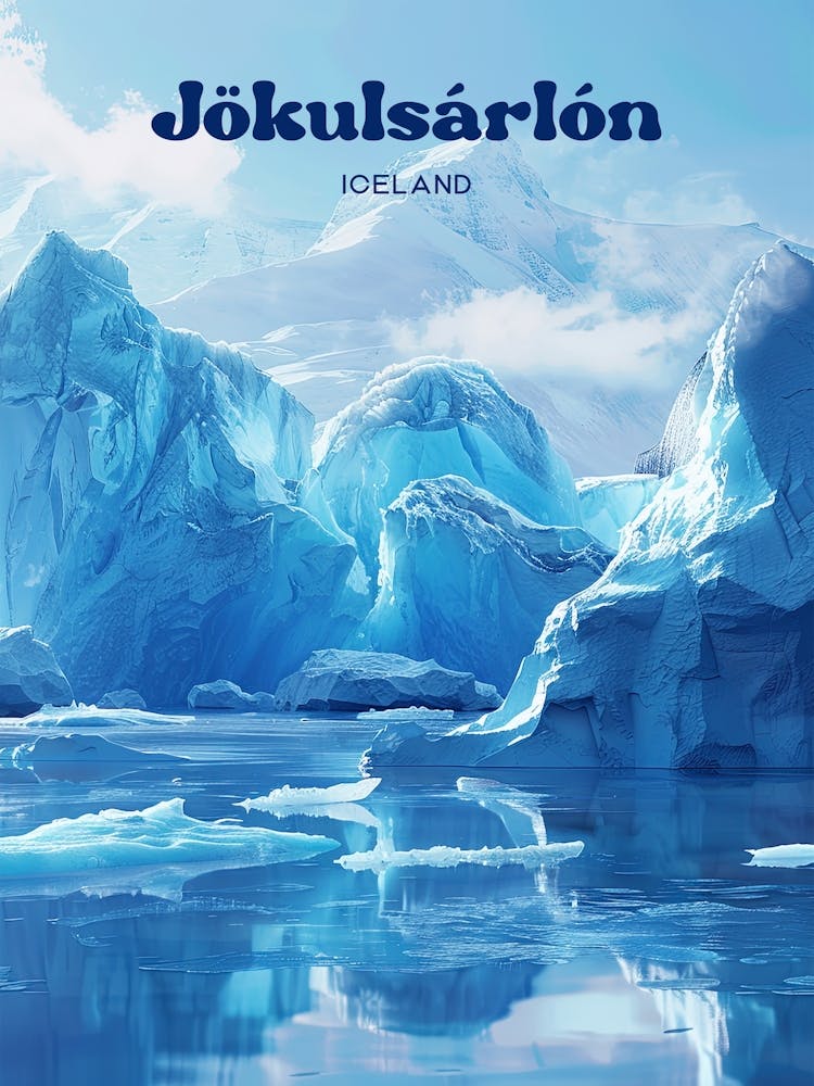 Jokulsarlon Island Eisberg Digitale Reisekunst