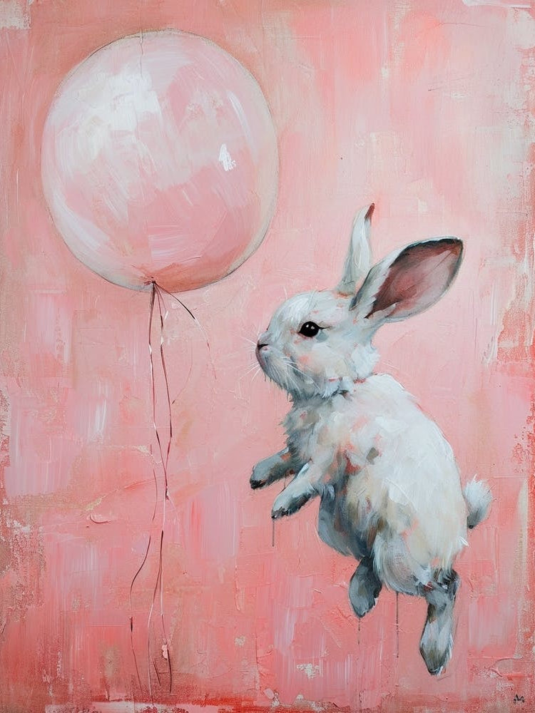 Cute Rabbit 4 With Balloon