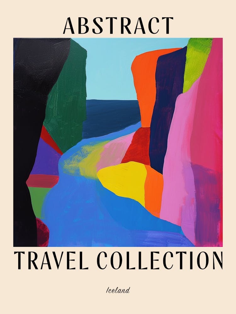 Abstrakte Reisekollektion Poster Island 5