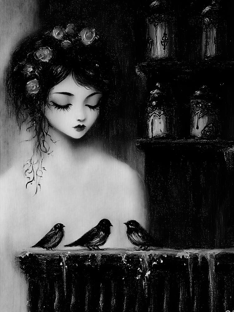 Girl With Birds