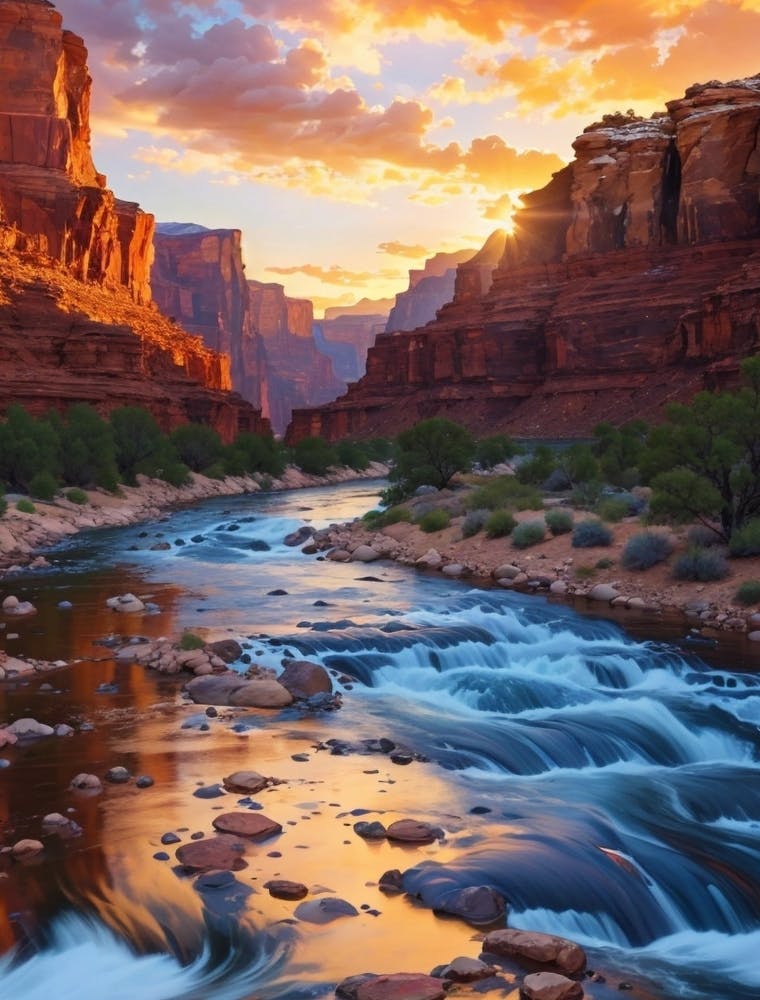 Sunset In The Grand Canyon