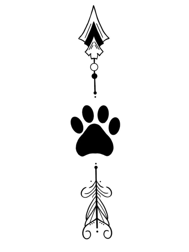 Dog Print Arrow