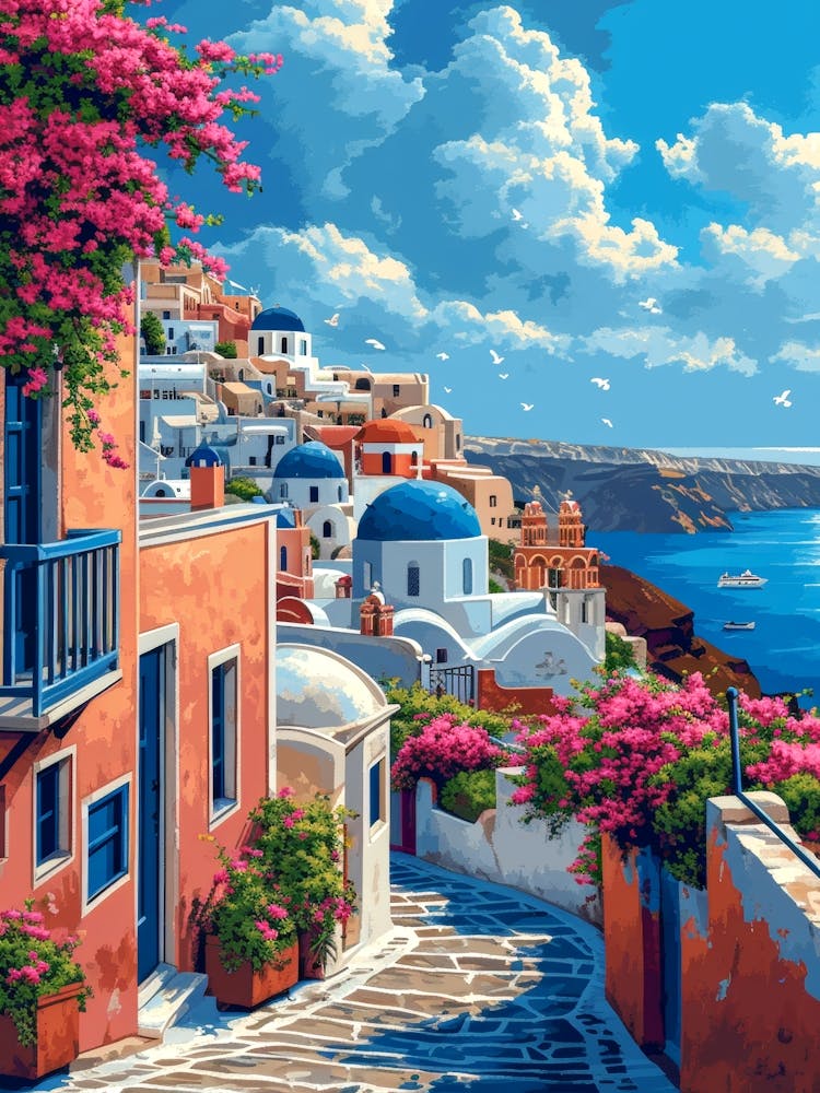 Blossoming Beauty Santorini Whit